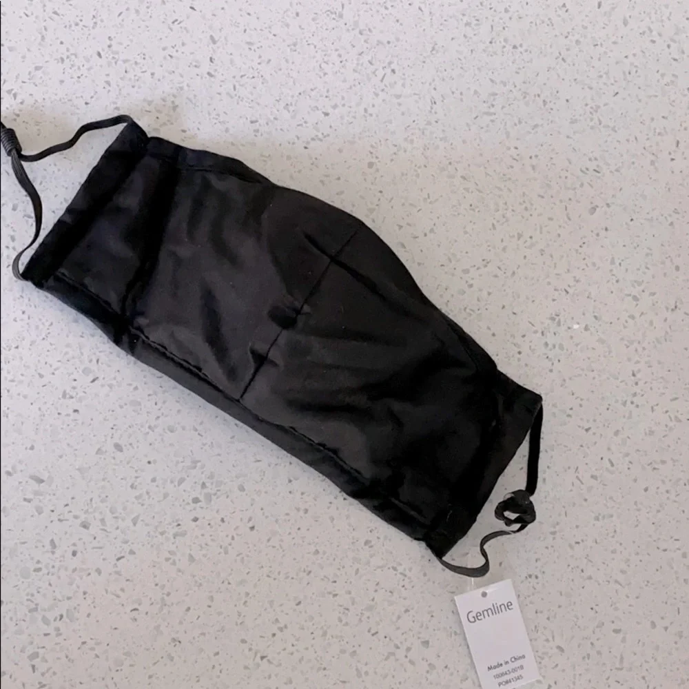 Set of 2 Black Cotton Face Masks NWT
